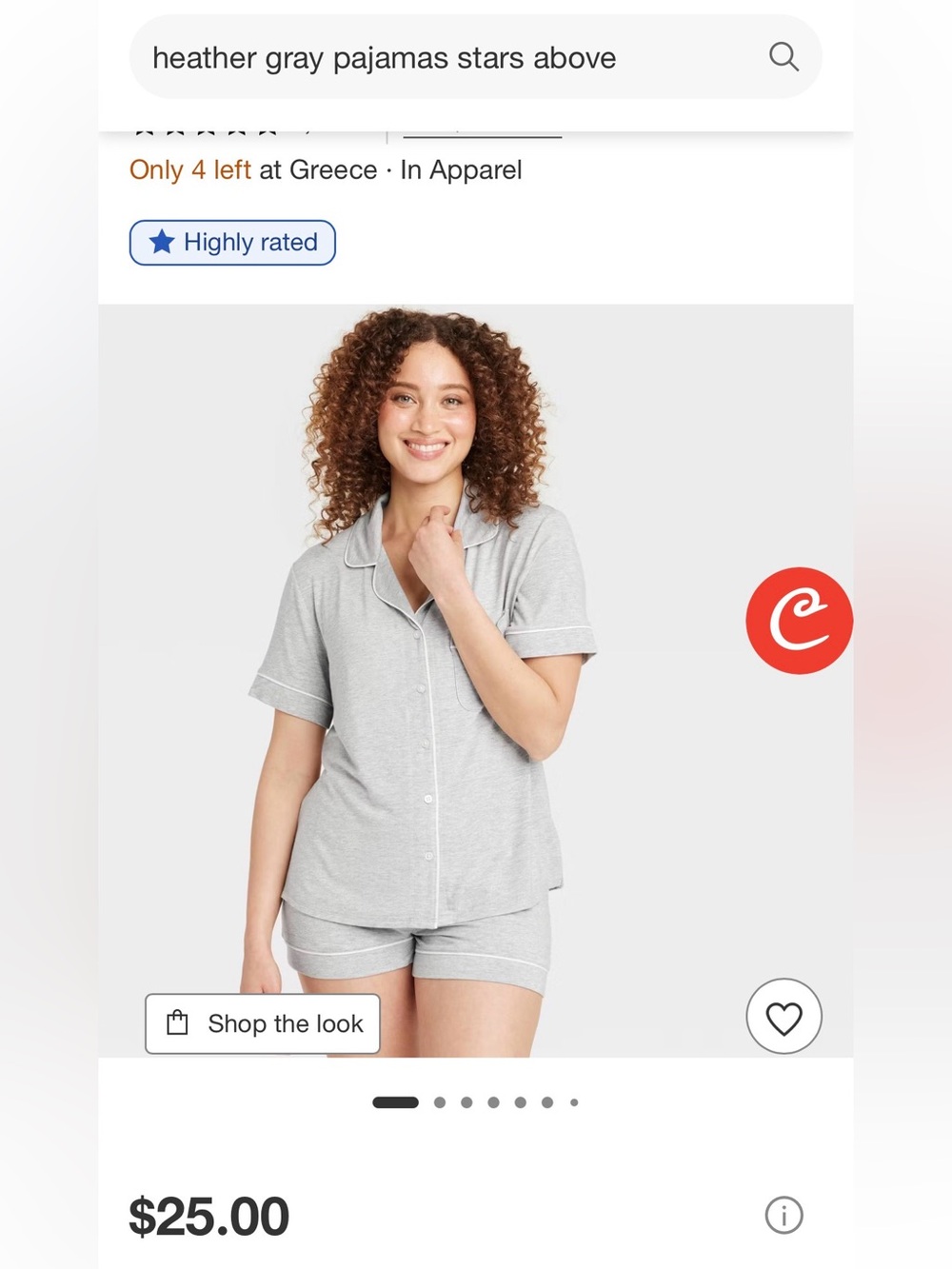 Light gray womenโs 2 piece pajama set